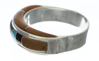 Sterling Silver And Multicolor Ring Size 6-3/4 EX41750